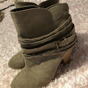 Taupe Suede Bootie